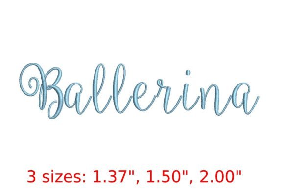 Ballerina Embroidery Font