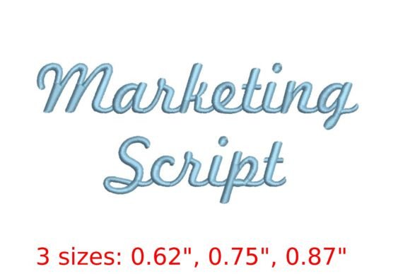Elevate Your Marketing Materials with the Marketing Script Embroidery Font