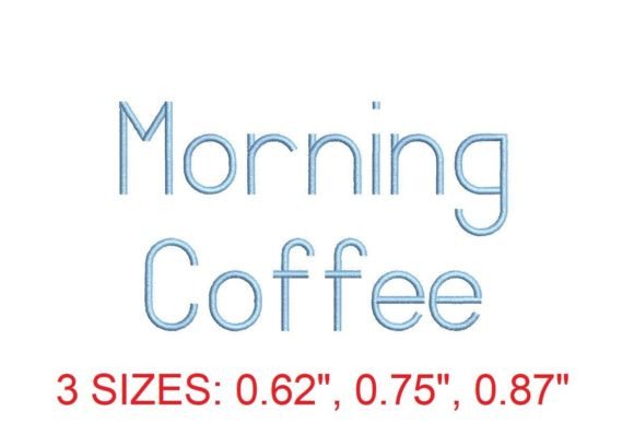 Exploring the Morning Coffee Embroidery Font