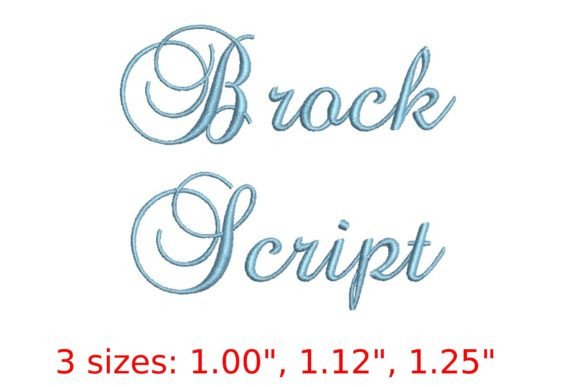Introducing the Elegant Brock Script Embroidery Font