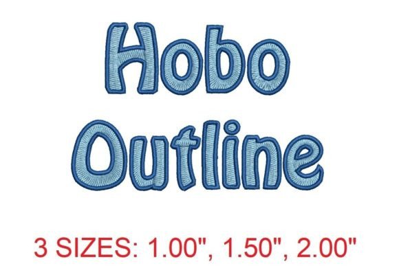 Introducing the Hobo Outline Embroidery Font