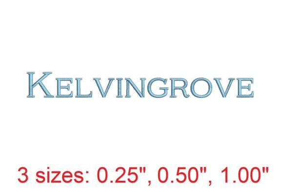 Introducing the Kelvingrove Embroidery Font – Your Gateway to Impeccable Stitching Designs