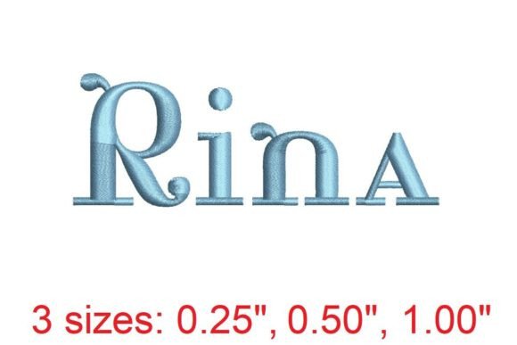 Introducing the Rina Embroidery Font: A Graceful Choice for Your Projects