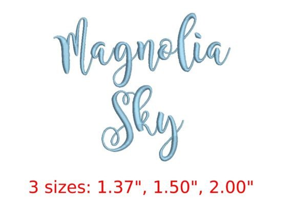 Magnolia Sky Embroidery Font
