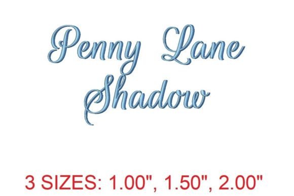 Penny Lane Shadow Embroidery Font