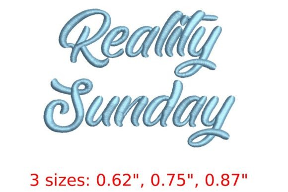 Reality Sunday Embroidery Font: A Fusion of Modern and Vintage Typographic Art