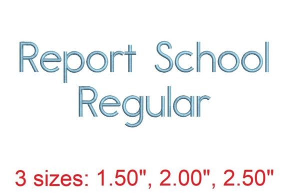 Report School RG Embroidery Font: Elevate Your Embroidery Projects with Precision and Creativity