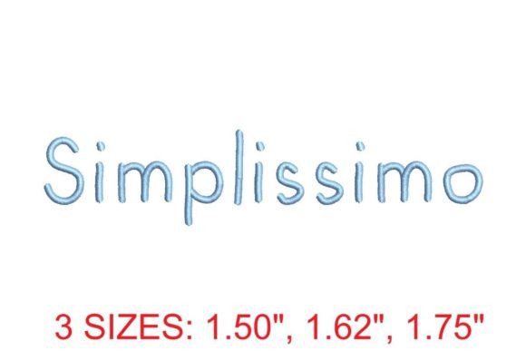 Simplissimo Medium Embroidery Font