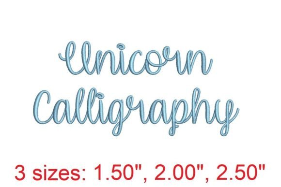 Unicorn Calligraphy Embroidery Font: A Magical Addition to Your Creative Projects