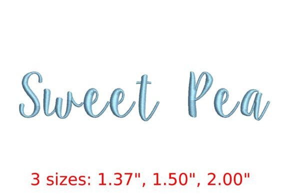 Unleash the Elegance of Sweet Pea Embroidery Font