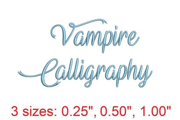 Unleash Your Inner Creature of the Night with Vampire Calligraphy Embroidery Font