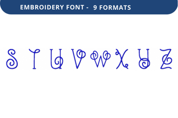 Vine Nouveau Font S to Z