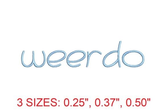 Weerdo Embroidery Font: A Playful Addition to Your Embroidery Projects